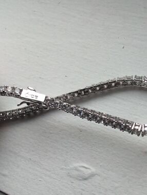 Ice Clear Stone Silver-Tone Tennis Bracelet - Ice